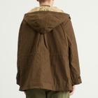 Universal Works Men's British Waxed Cotton Boston Parka Jacket in Brown