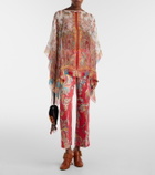 Etro Printed silk cape
