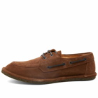 Dries Van Noten Men's Suede Boat Shoe in Brown