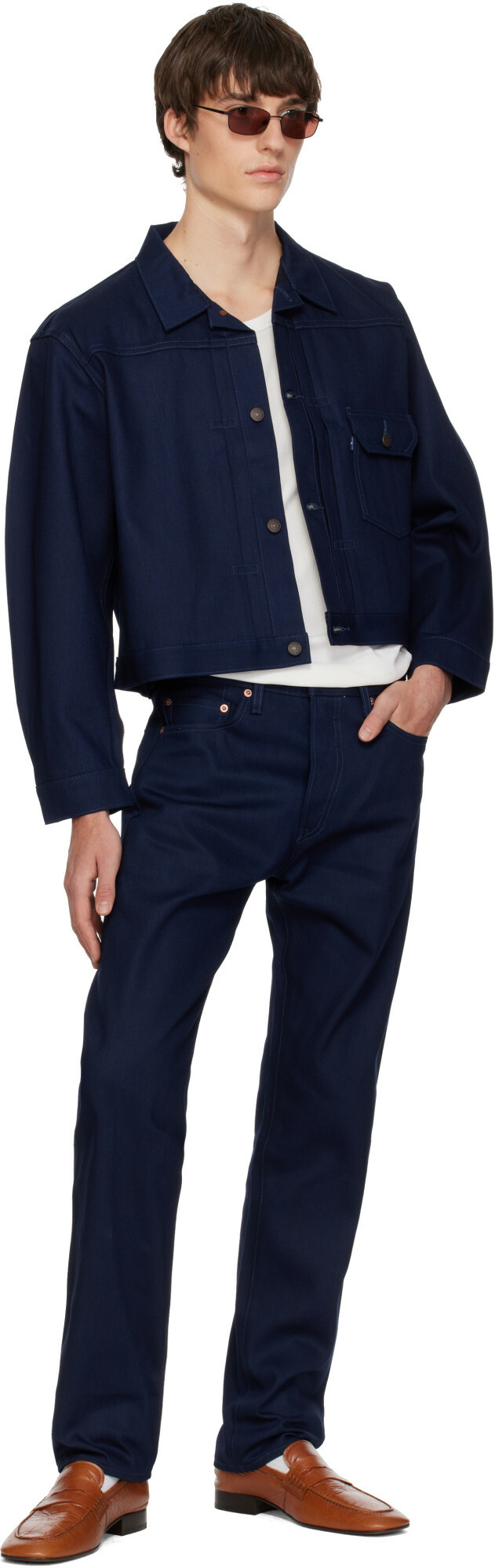 Levi's Blue Tab Navy Type I Selvedge Denim Trucker Jacket