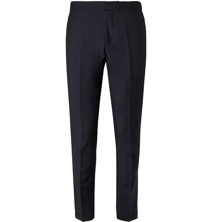 Photo: SALLE PRIVÉE - Midnight-Blue Seph Slim-Fit Wool and Mohair-Blend Trousers - Blue