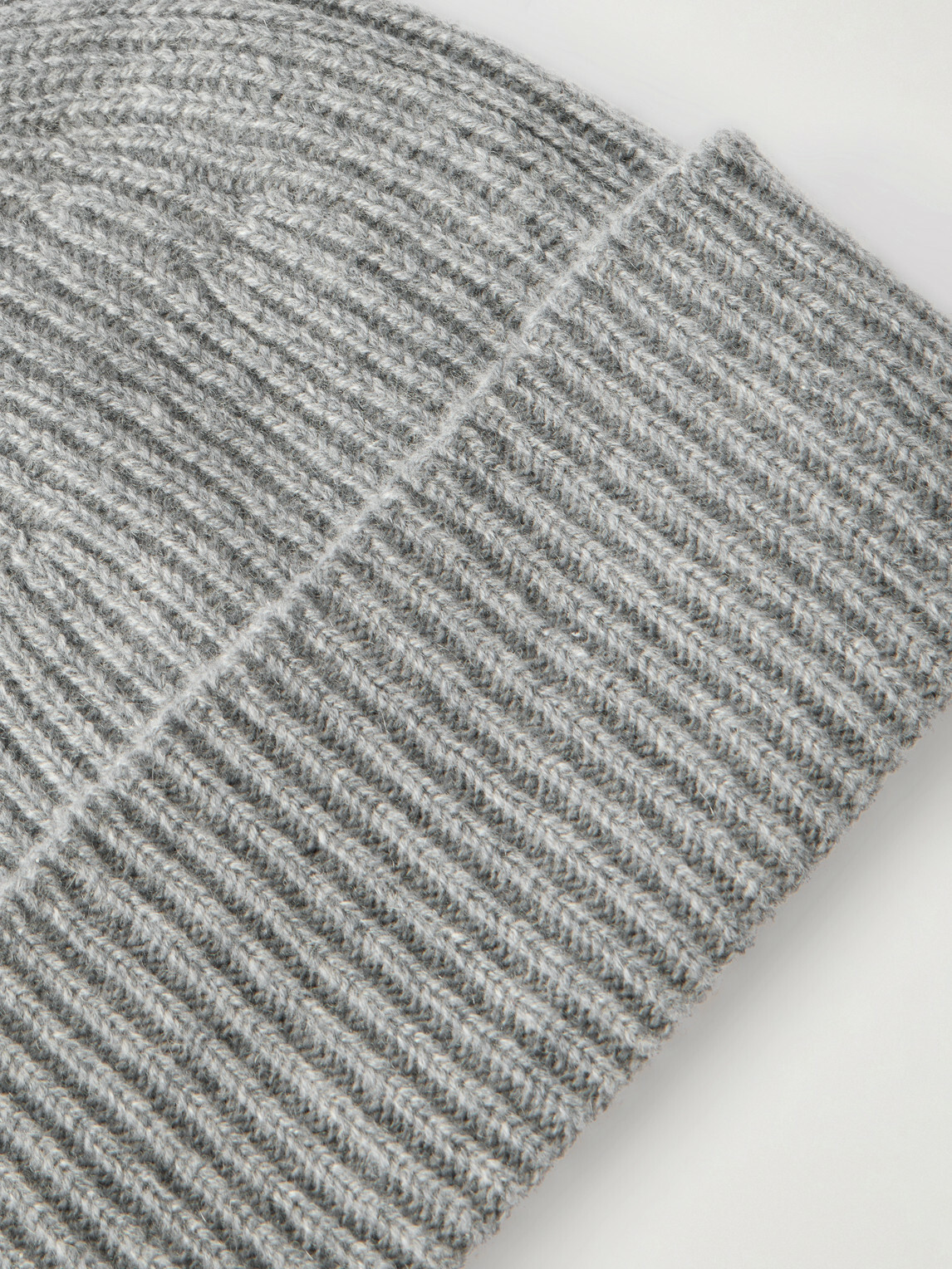 Anderson & Sheppard - Ribbed Cashmere Beanie - Gray