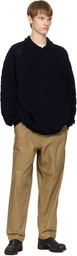 YOHJI YAMAMOTO Beige BS Herringbone Hem Zip Painter Trousers