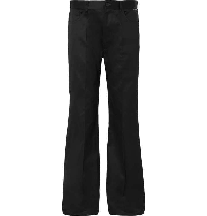 Photo: Balenciaga - Light-Grey Wide-Leg Cotton-Twill Trousers - Black