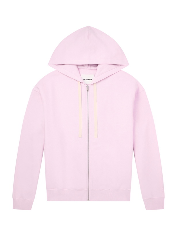 Photo: Jil Sander - Cotton-Jersey Zip-Up Hoodie - Pink