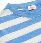 Armor Lux - Striped Cotton and Linen-Blend T-Shirt - Blue