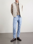 Eleventy - Reversible Suede Quilted Down Gilet - Neutrals