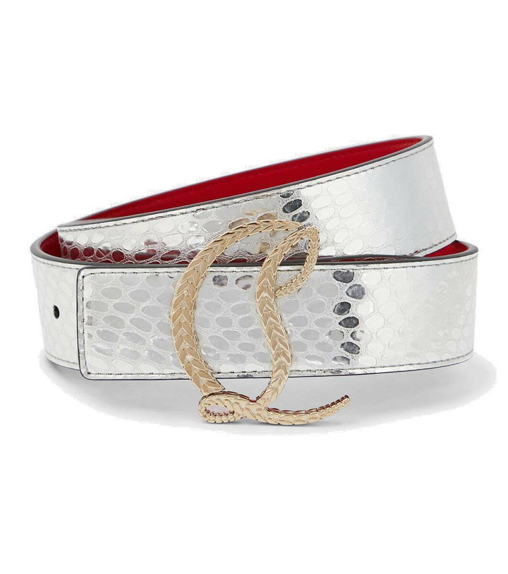 Photo: Christian Louboutin CL 35mm metallic leather belt