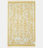 Chloé Floral cotton terry beach towel