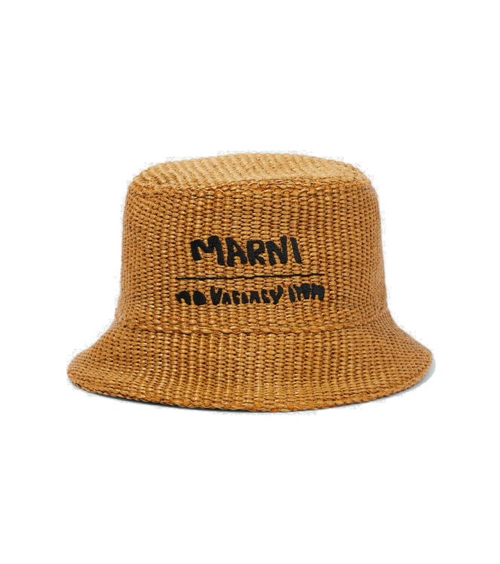 Photo: Marni x No Vacancy Inn raffia-effect bucket hat