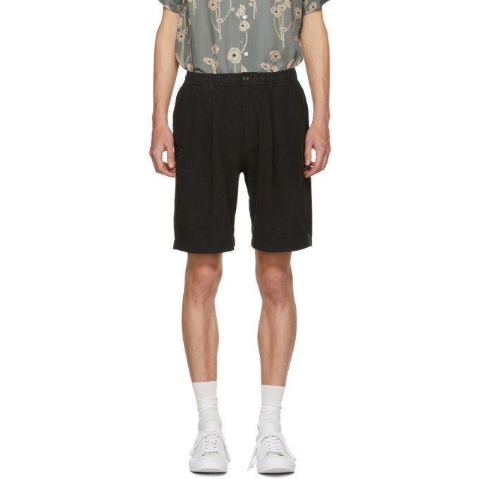 Photo: Saturdays NYC Black Keigo Crepe Shorts