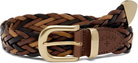 Noah Brown Braided Leather Belt