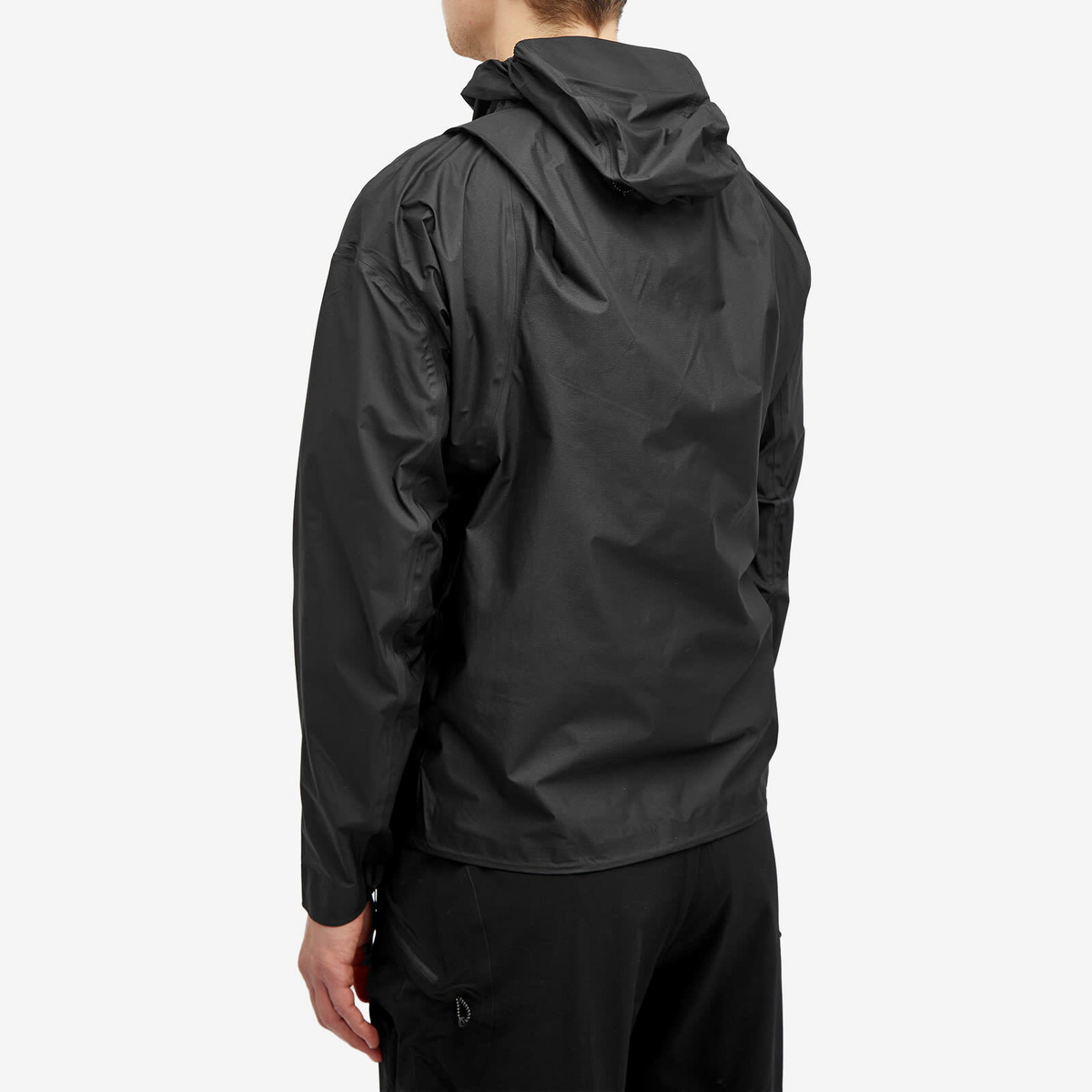 Satisfy Men's Pertex 3L Fly Rain Jacket in Black Satisfy