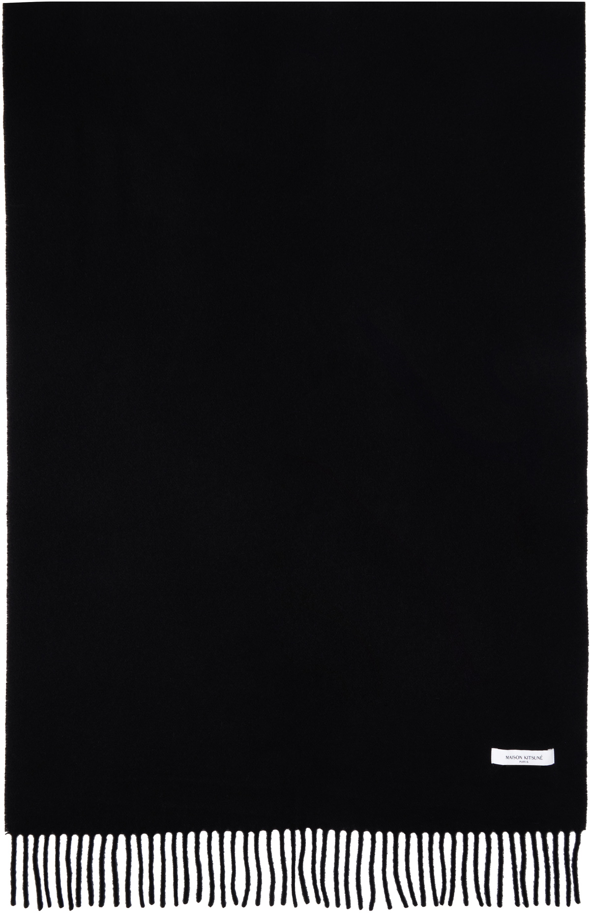 Maison Kitsuné Black Bold Fox Head Scarf