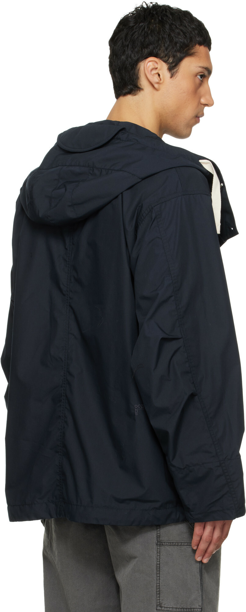 nanamica Navy Hooded Deck Jacket
