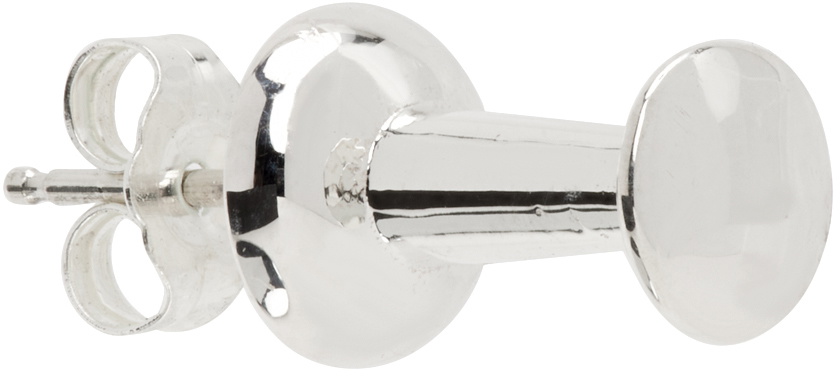 Secret of Manna Silver Push Pin Single Earring