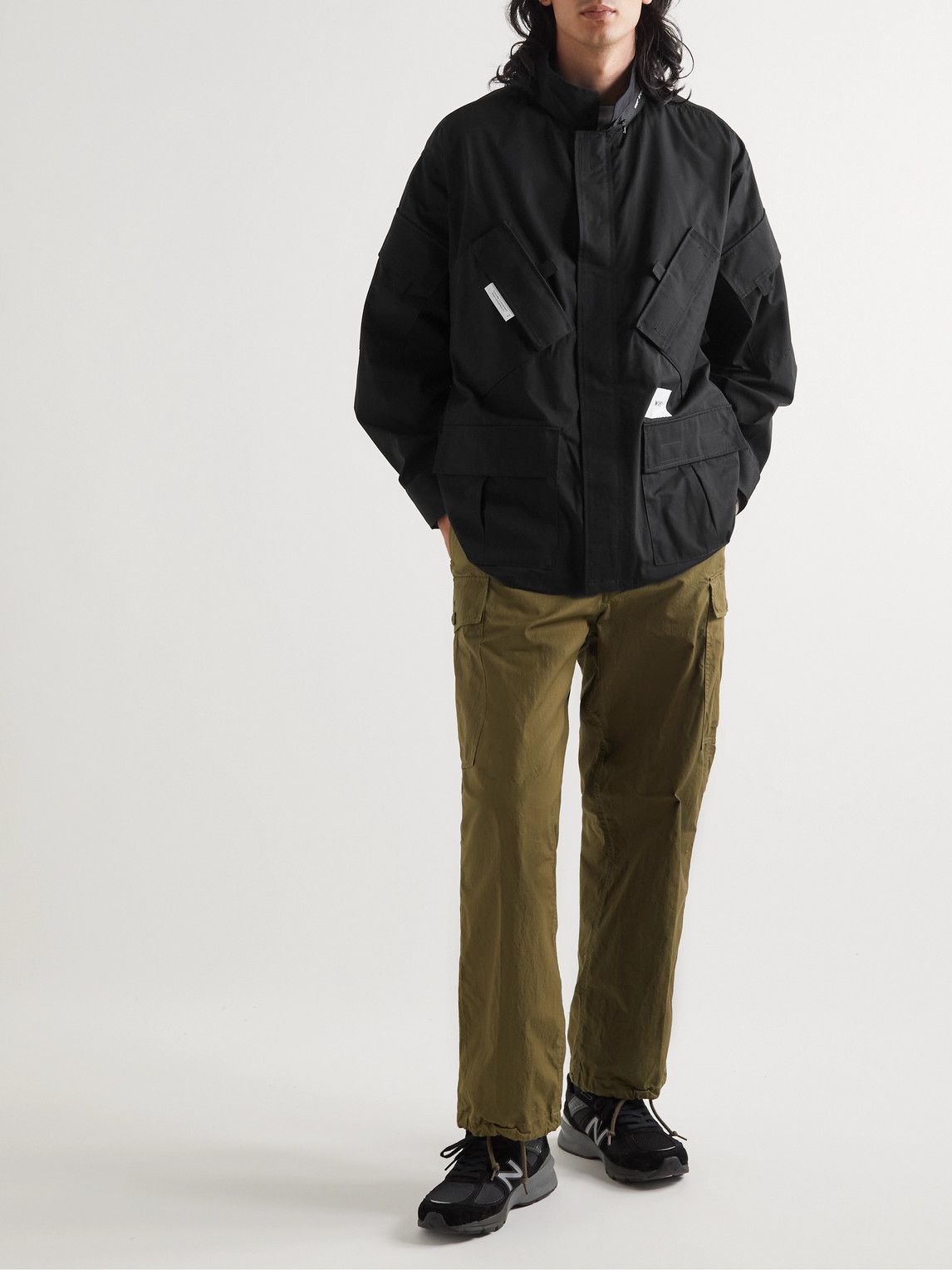 WTAPS - Conceal Logo-Appliquéd Cotton-Blend Shell Jacket - Black WTAPS