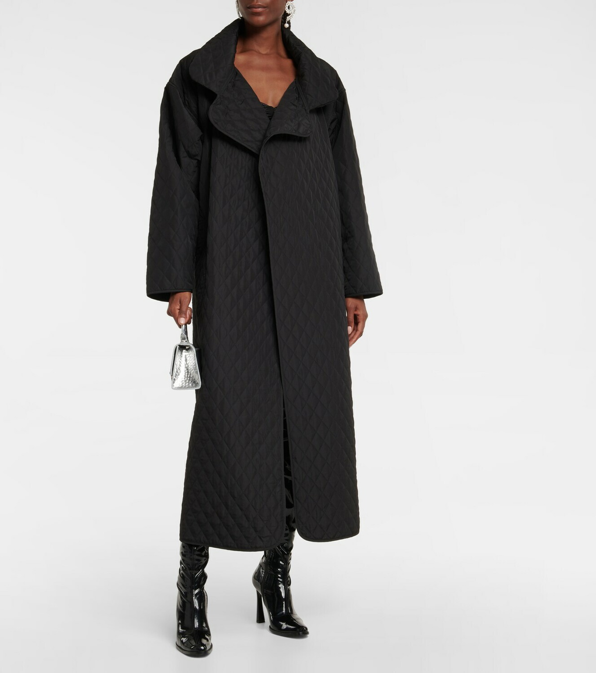 Norma Kamali Quilted wrap coat Norma Kamali