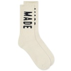 Human Made Men's HM Logo Sock in White