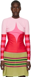 ANDREJ GRONAU SSENSE Exclusive Red & Pink Long Sleeve T-Shirt