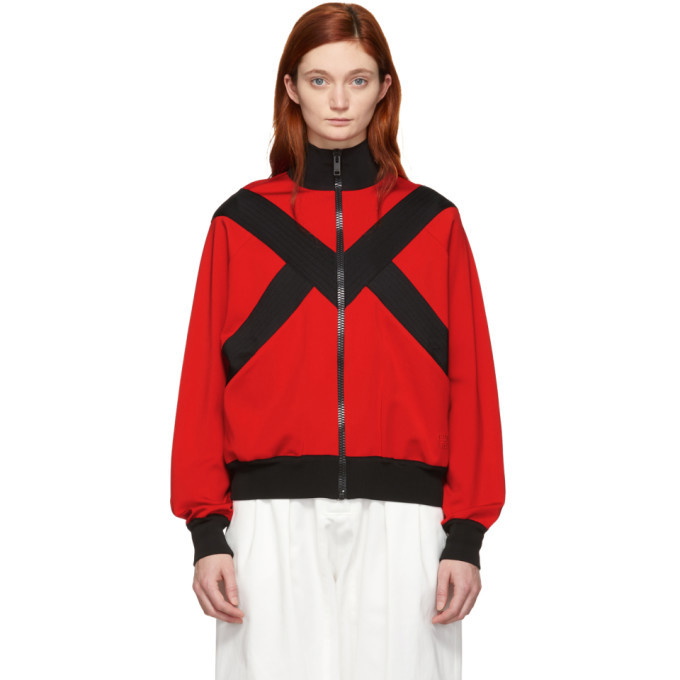 Photo: Givenchy Black and Red Two-Toned Zipped Jacket
