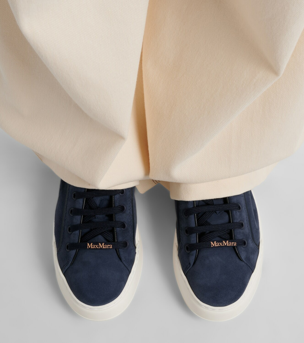 Max Mara Suede platform sneakers