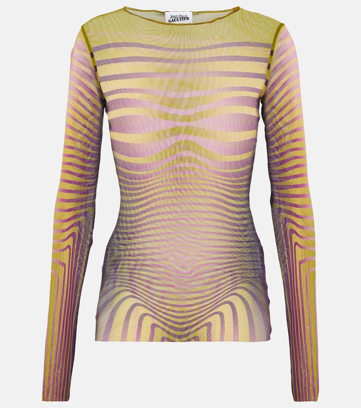 Jean Paul Gaultier Striped mesh top Jean Paul Gaultier