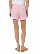 MC2 Saint Barth Woman Pink Linen Pull Up Shorts