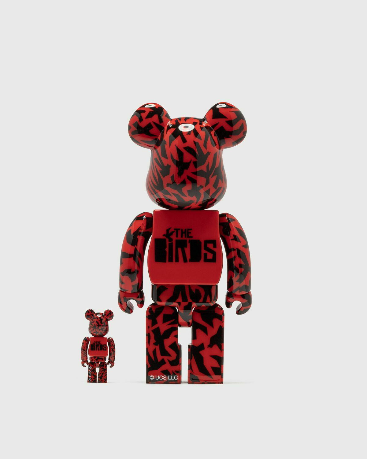 Medicom Bearbrick 400% Alfred Hitchcock The Birds 2 Pack Black|Red