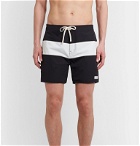 Saturdays NYC - Grant Mid-Length Colour-Block Swim Shorts - Black