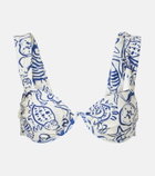 Simkhai Anniston printed bikini top