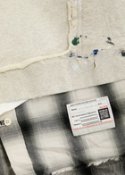 Maison mihara yasuhiro Distressed Layered-effect Hooded Cotton Sweatshirt White