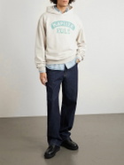 KAPITAL - Printed Wool-Blend Jersey Hoodie - Neutrals
