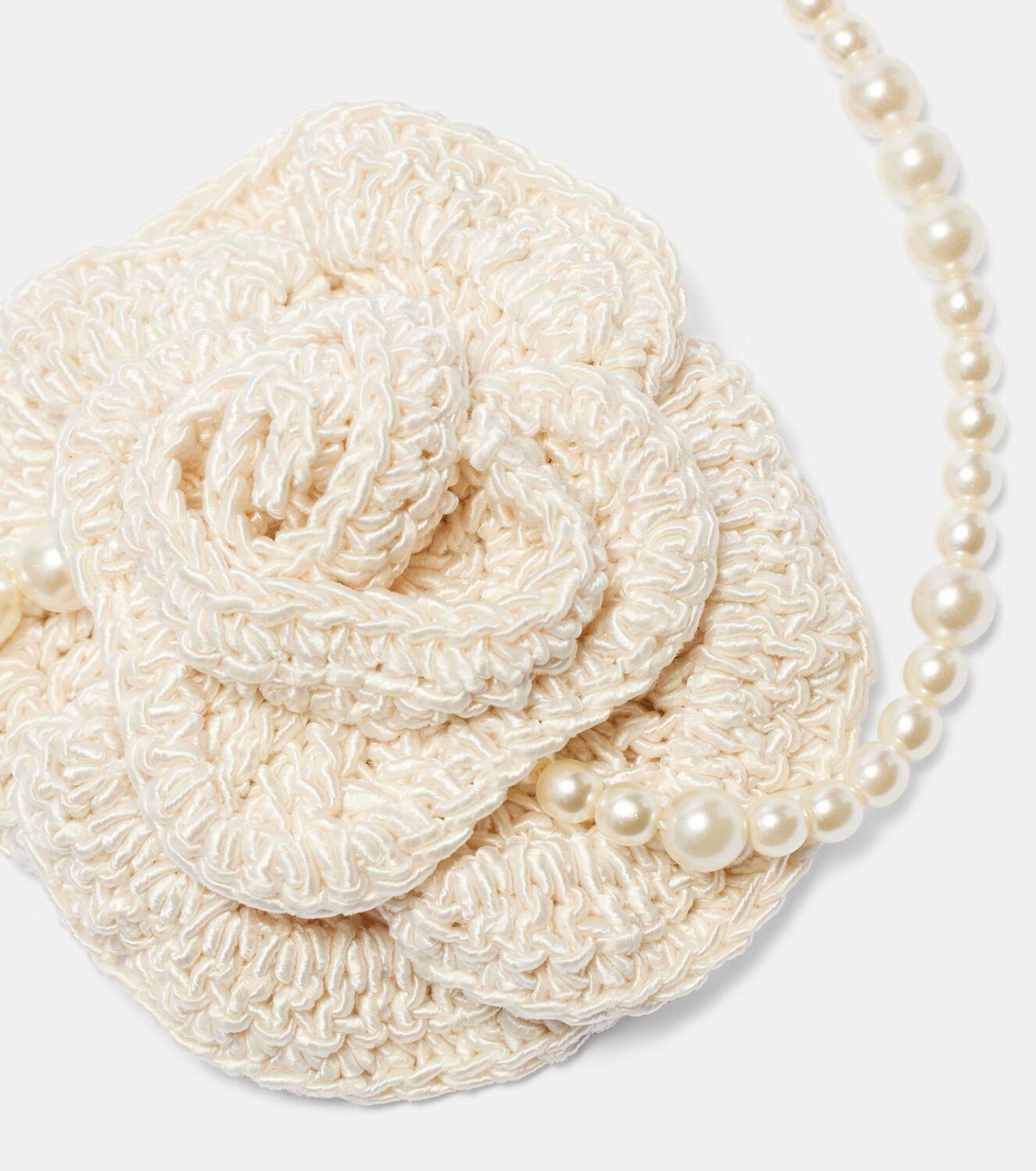 Magda Butrym Crochet faux pearls sterling silver necklace