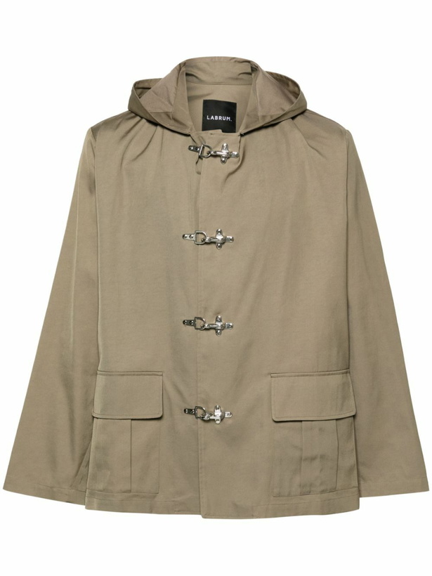 Photo: Labrum London Neutral Hooded Parka Coat