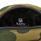A Bathing Ape Men's 1St Camo Shark Mini Bag in Green 