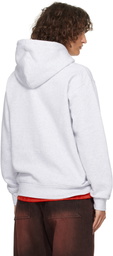 Dime Gray Pixel Cursive Hoodie