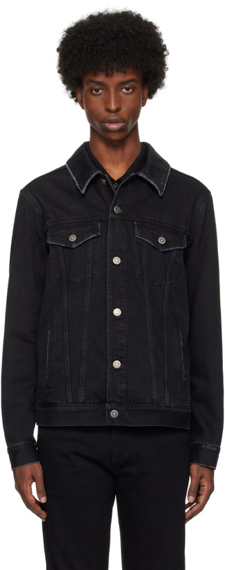 Photo: Golden Goose Black Regular One Washed Denim Jacket