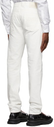 Alexander McQueen White Denim Jeans