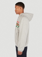 Gucci - Mirror Logo Print Hooded Sweatshirt in Grey