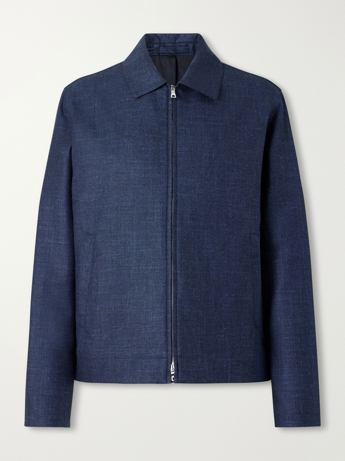 Mr P. - Wool, Silk and Cotton-Blend Blouson Jacket - Blue