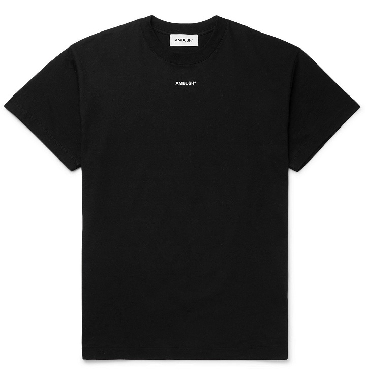 Photo: AMBUSH® - Logo-Print Cotton-Jersey T-Shirt - Black