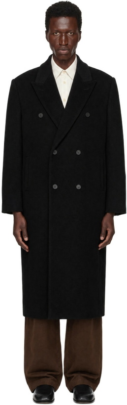 Photo: LE17SEPTEMBRE Black Tailored Wool Double Breasted Coat