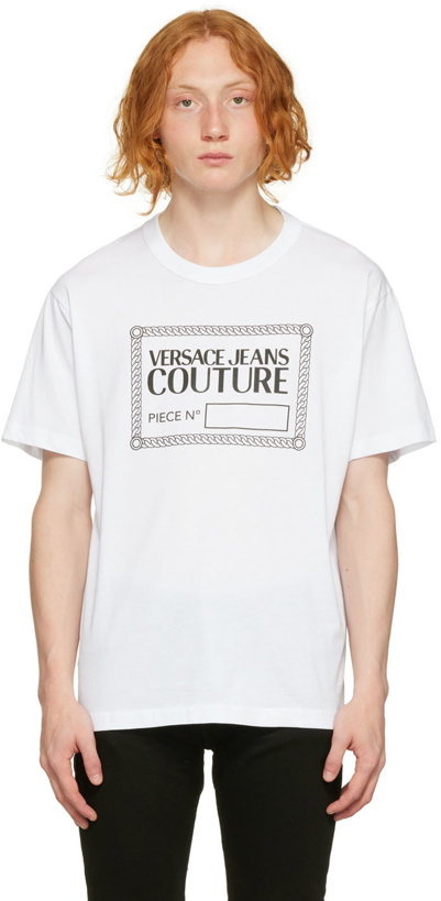 Photo: Versace Jeans Couture White Piece Number T-Shirt