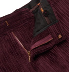 TOD'S - Cotton-Corduroy Trousers - Burgundy