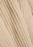 Anine Bing Sammy Ribbed Knit Jumper Beige