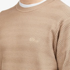 Dime Men's Wave Cable Knit Jumper in Tan