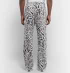 Needles - Leopard-Jacquard Track Pants - White