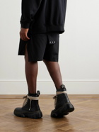 Rick Owens - Champion Beveled Pod Straight-Leg Cotton-Jersey Drawstring Shorts - Black