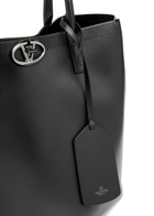 Valentino VLogo Locker Leather Tote - Black - One Size